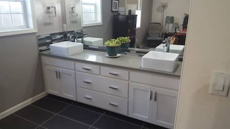 Bathroom Remodel With Countertops And Cabinets