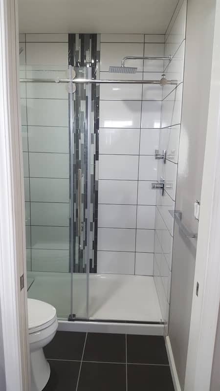 Bathroom Remodel: Glass Shower and Tile