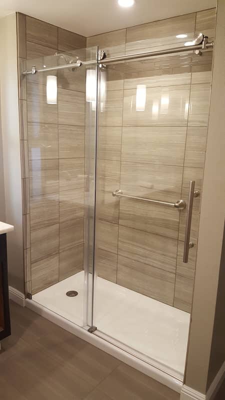Bathroom Remodel: Glass Shower and Tile