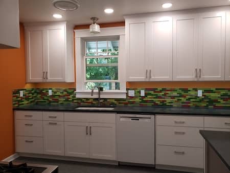 Kitchen Remodel With Tile and Cabinets