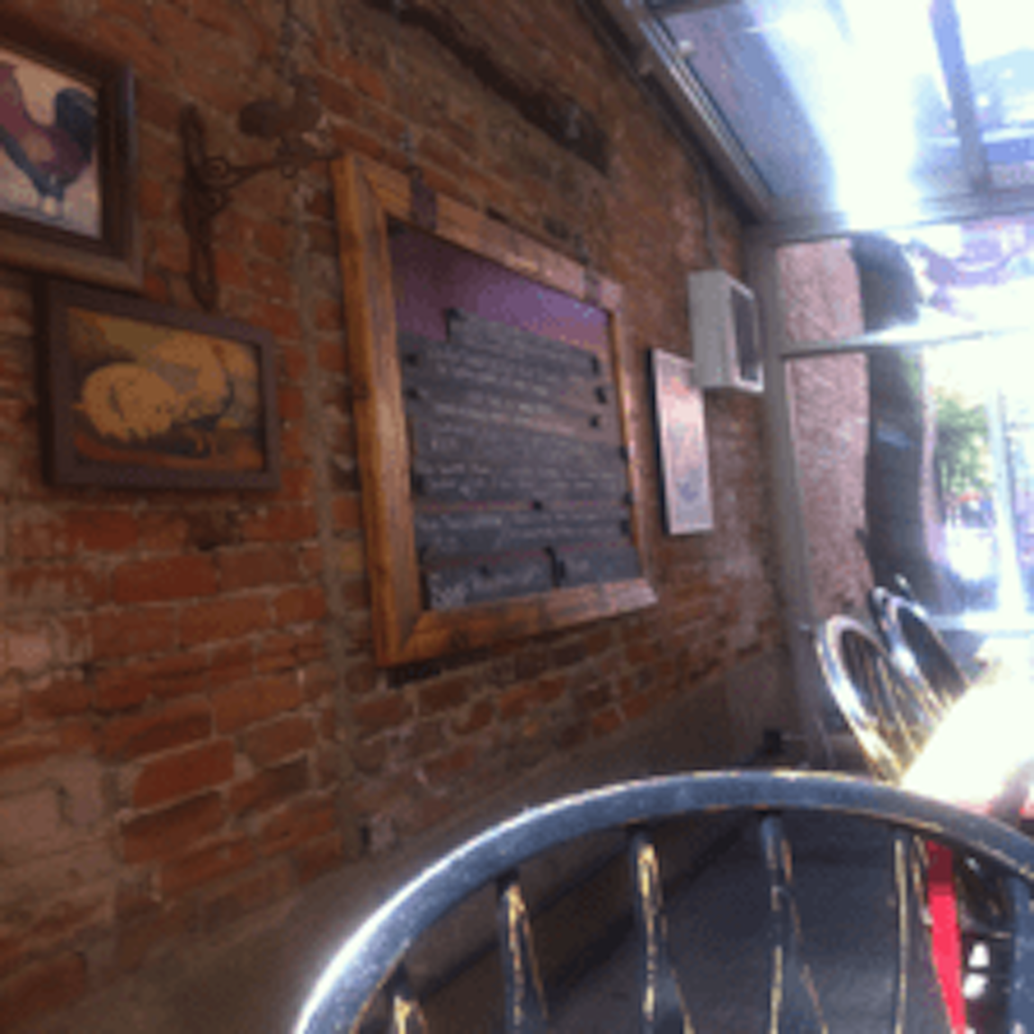 Brick Wall At Eatery